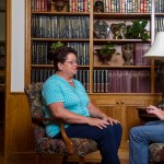 A counselor speaking with a student