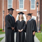 Students wearing cap and gown