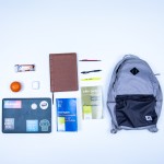 Everyday items found in a backpack