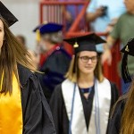 Students wearing cap and gown