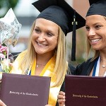 Students wearing cap and gown