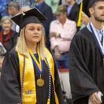 Students wearing cap and gown