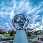 A statue of the globe on Cumberlands campus