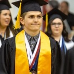 Students wearing cap and gown