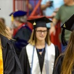 Students wearing cap and gown