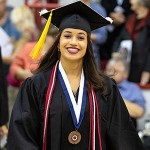 Students wearing cap and gown