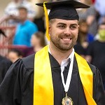 Students wearing cap and gown