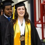 Students wearing cap and gown