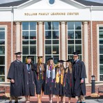 students wearing caps and gowns