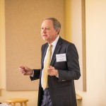 A person giving a lecture