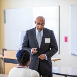 Businessman leading a presentation