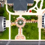 Aerial view of Cumberlands campus quad