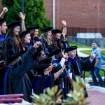 Students wearing cap and gown