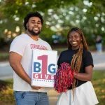 Students help promote the Give Day campaign 