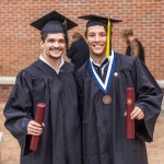 Students display their diplomas following Cumberlands graduation. 
