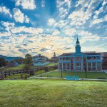 The sun rises over the student center on the Cumberlands campus. 