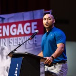 Jeremy A. Taylor speaks to students during Cumberlands' opening Engage event. 
