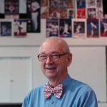 Dr. John Broome inside his classroom. 