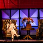 Caitlin Clark speaks during the 2025 Excellence in Leadership event. 