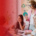 Teacher working with Students