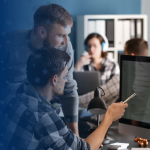 IT Students Working on Problems