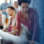 Cybersecurity Engineer Working in PC Lab