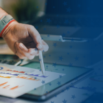 Stylus Writing on a Tablet with Charts and Tables