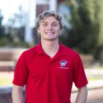Campus ambassador and TJ Roberts award recipient Mason Smith.