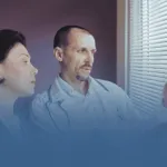 Patient Looking at Brain Scan Results