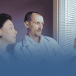 Patient Looking at Brain Scan Results